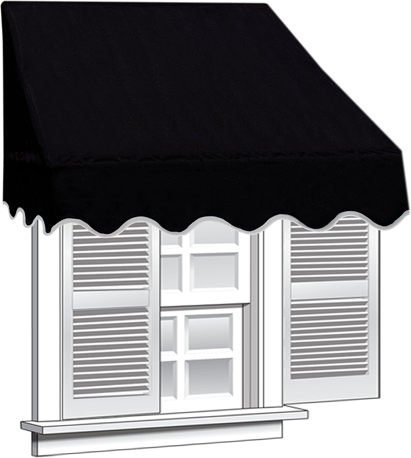 Bеѕt Cуbеr Mоndау 🔥 ALEKO WAW6X2BLACK81 Window Canopy Decorator Awning - 6 x 2 Feet - Black