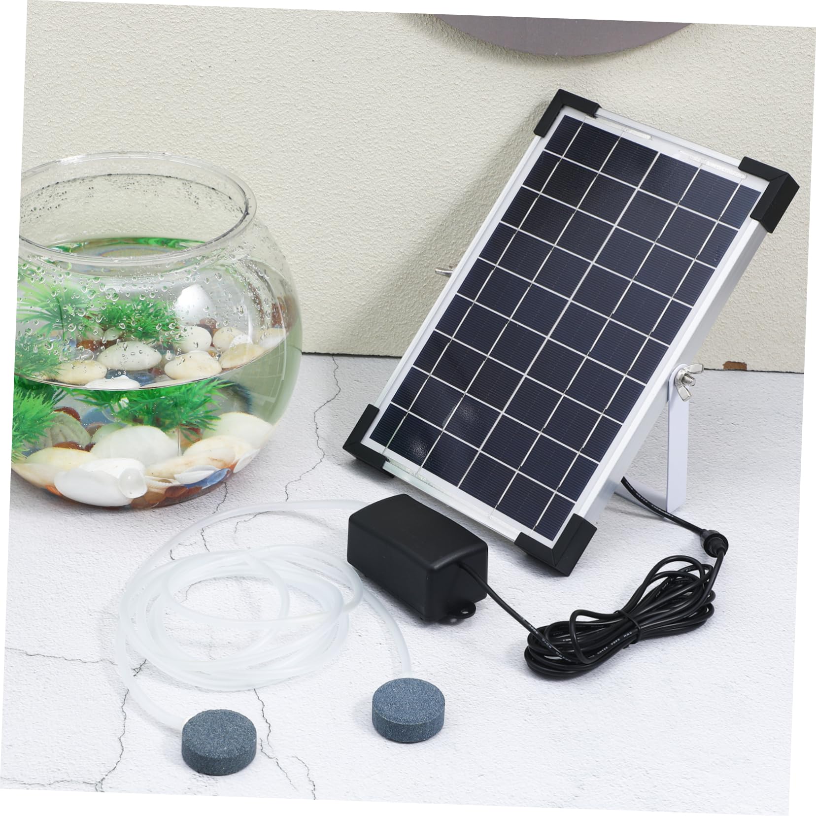 HEMOTON Solar Aquarium Luftpumpe Solar-luftpumpe Aquarium Sauerstoffpumpe Solar-teichpumpe Teichbelüfter Für Außenteiche Solarpanel-pumpen-kit Fischtankbelüfter Aquariumpumpe