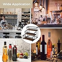 Vista 5 de Lnrueg 3-Tier Coffee Syrup Rack Organizer, Coffee Syrup Holder for 12 Bottles, Kitchen Countertop Spice Rack, Wine Display Stand, Metal Storage