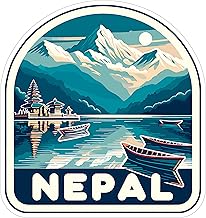Nepal Sticker 4 Inch City Travel Souvenir Destination - Waterproof Vinyl Decal for Laptop Water Bottle Car Tumbler - Durable Aesthetic Long-Lasting Stickers for Adults ID44990