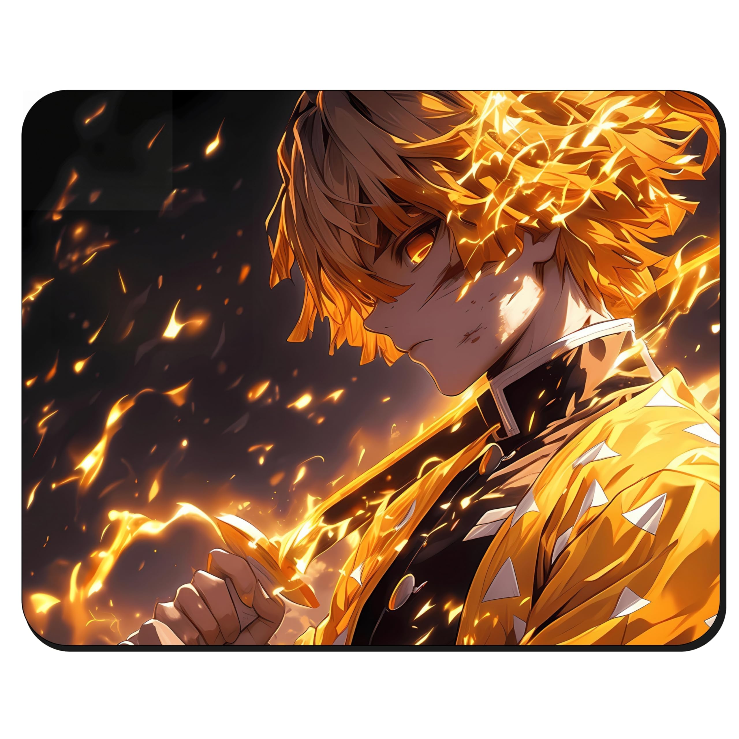 Camen Zenitsu Agatsuma Mouse Pad – 9x7.5 inch Rubber Base with Anti-Slip Ideal for Gaming | Work from Home | Office | Laptop & Desktop Use-picture-30