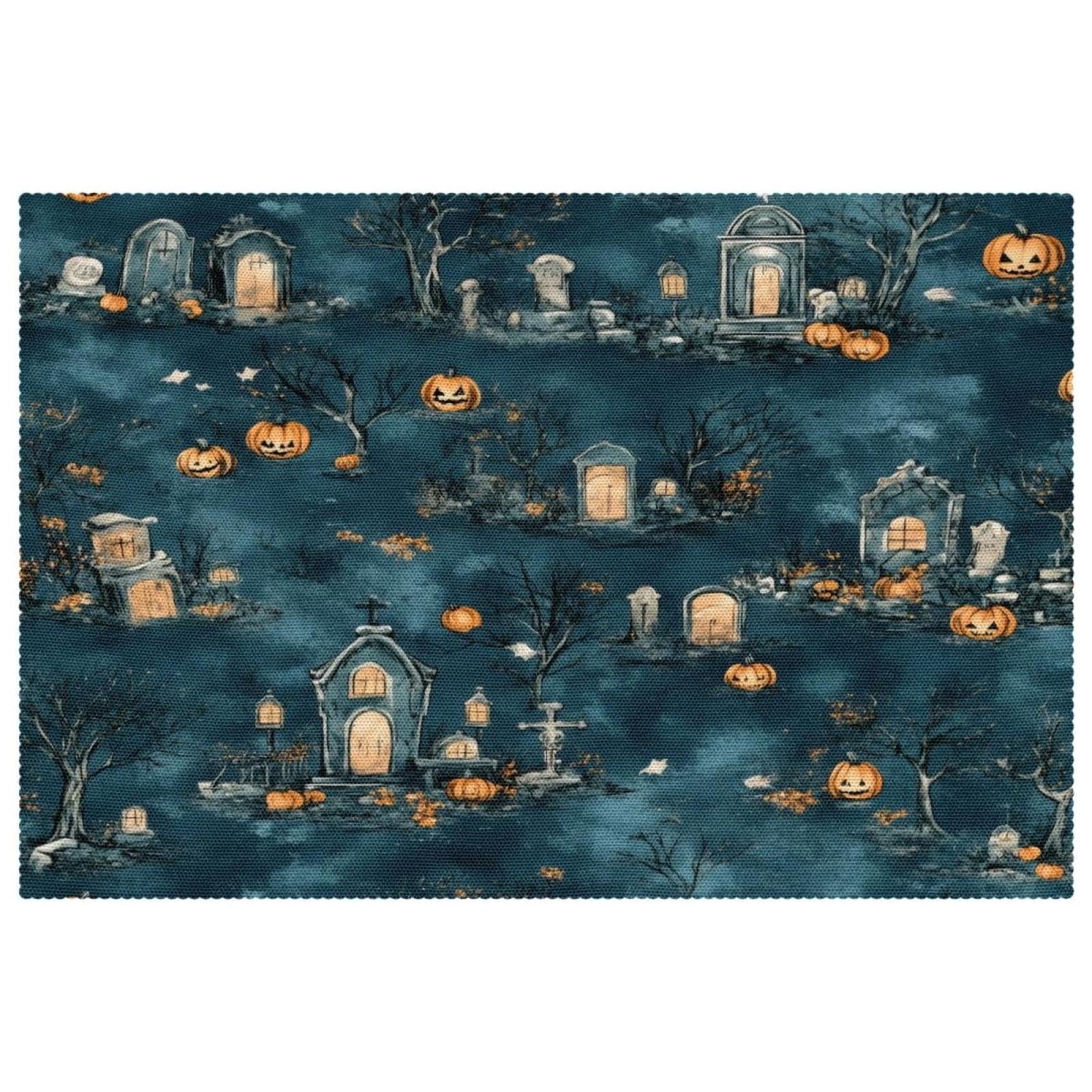 Set de table Halloween pour protéger la table des plats chauds et des taches lot de 6