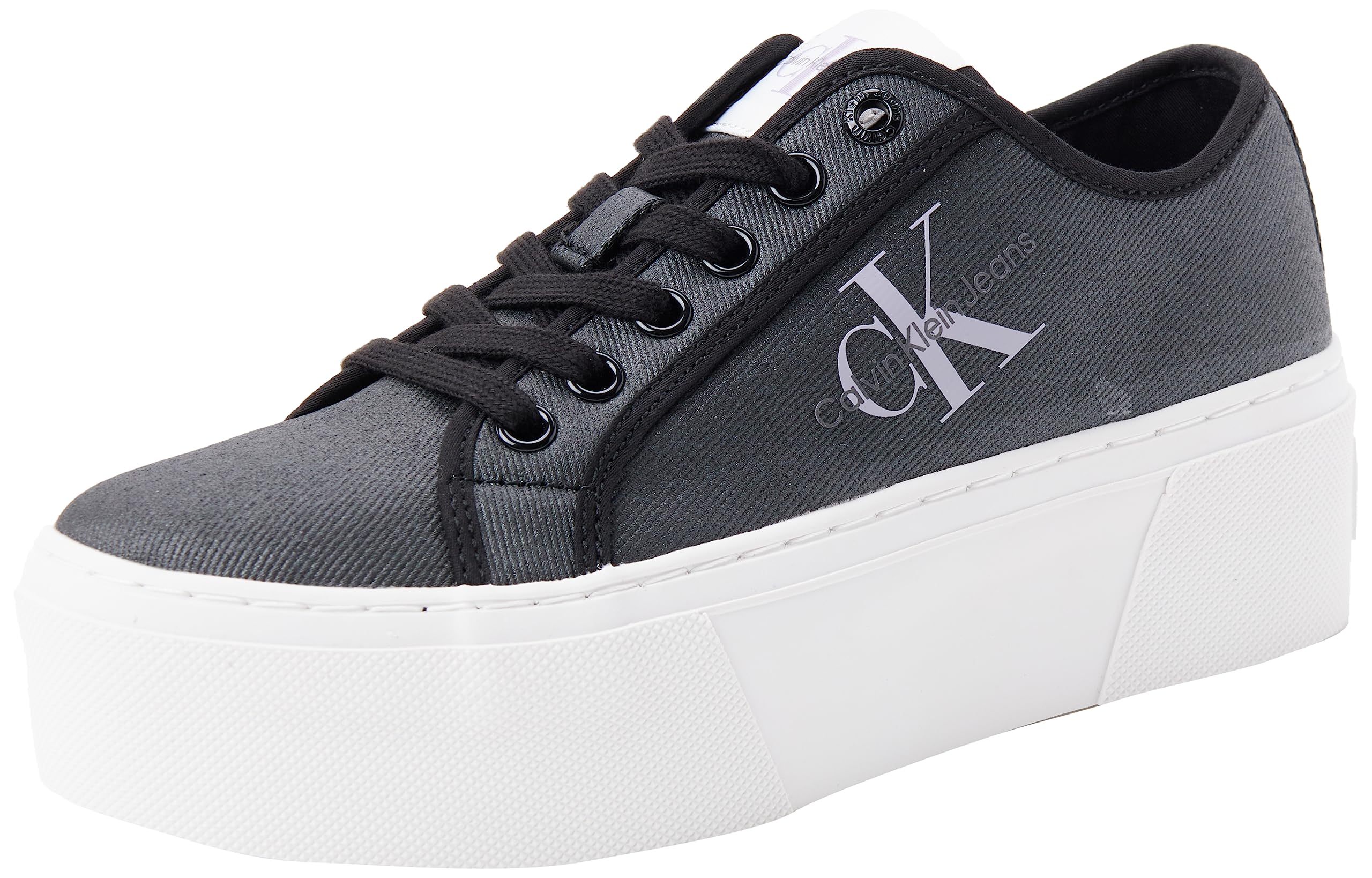 Calvin Klein Jeans Cupsole Flatform NY Pearl Wn Yw0yw01221, Zapatilla con Suela Mujer