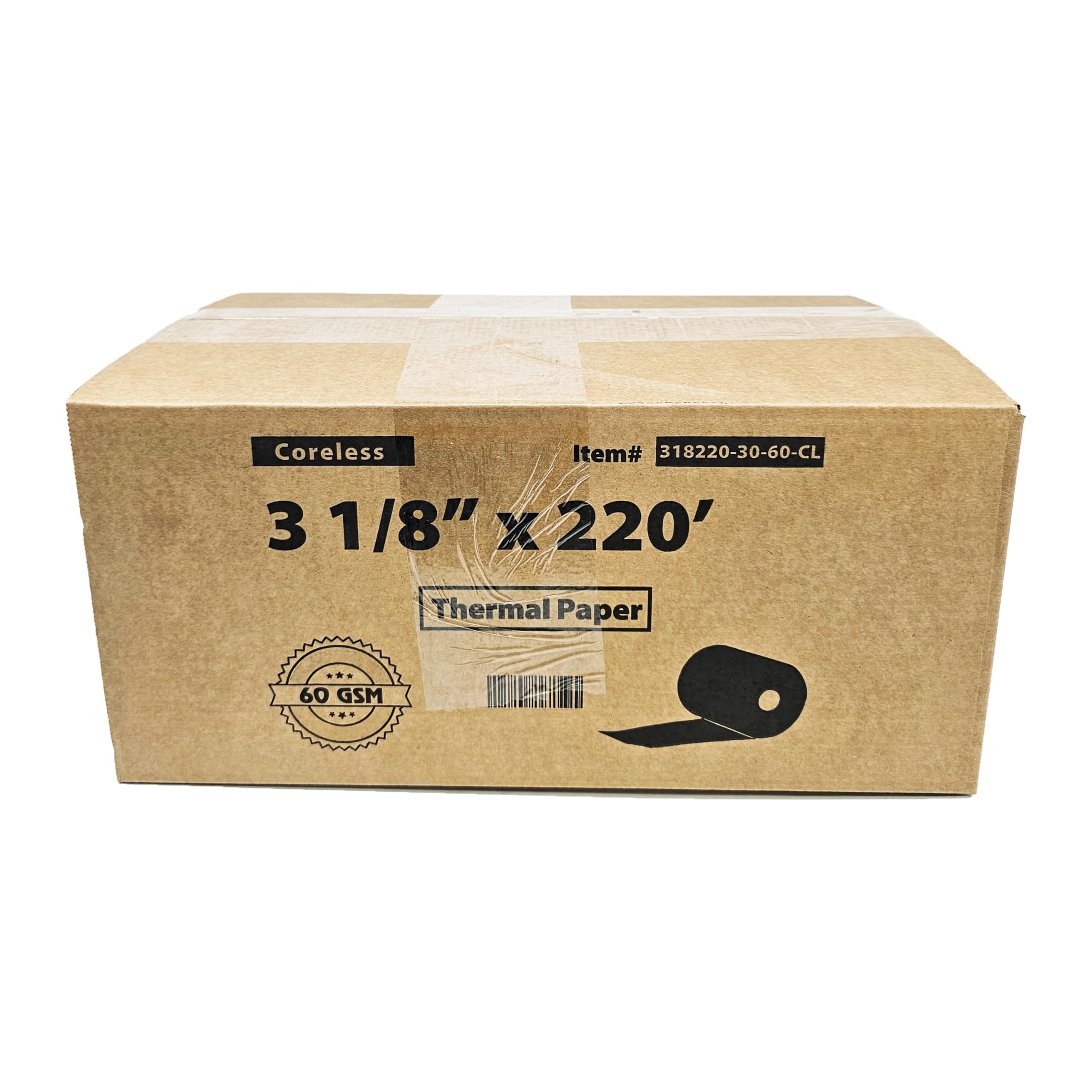 (30 rollos sin núcleo – 60 g/m² térmico pesado) 3 1/8 x 220 rollos de papel térmico para recibos se adapta a todas las impresoras Clover POS caja registradora para TSP500 TSP600 TSP 700 TSP2000 CT