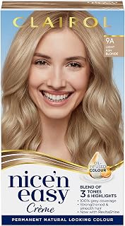 Clairol Nice'n Easy Crème, Natural Looking Oil Infused Permanent Hair Dye, 9A Light Ash Blonde