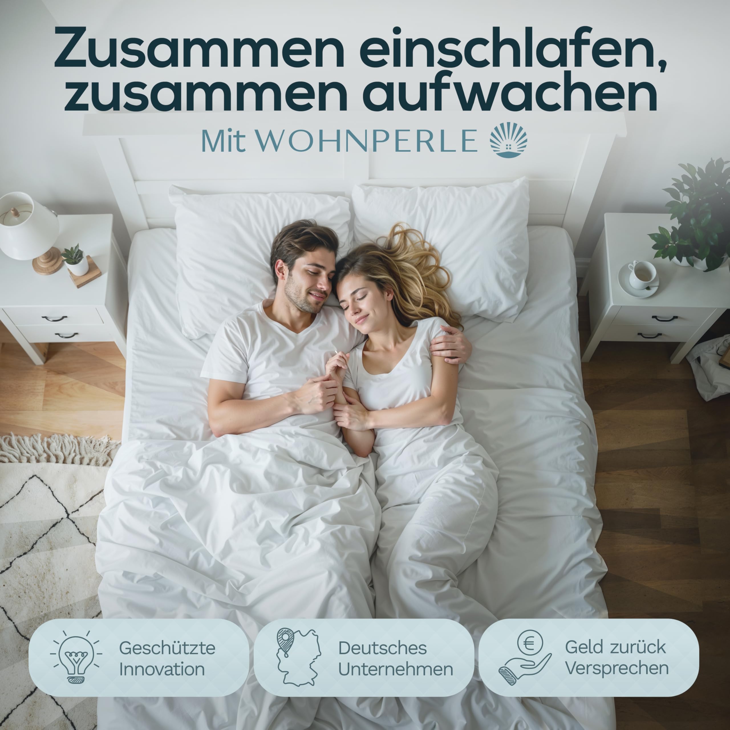 Liebesbrücke für Matratzen [Gegen Verrutschen] Innovative Matratzenbrücke & Matratzenkeil Alternative | Matratzenverbinder für Paare und Familien | Ritzenfüller in < 5 Min befestigt