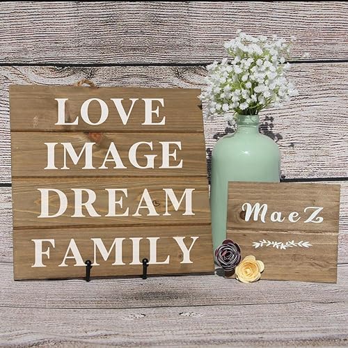 Miniatura 8 de Plantillas de letras para pintar sobre madera de 4 pulgadas, plantillas del alfabeto para pintar y dibujar, letras reutilizables y plantillas de