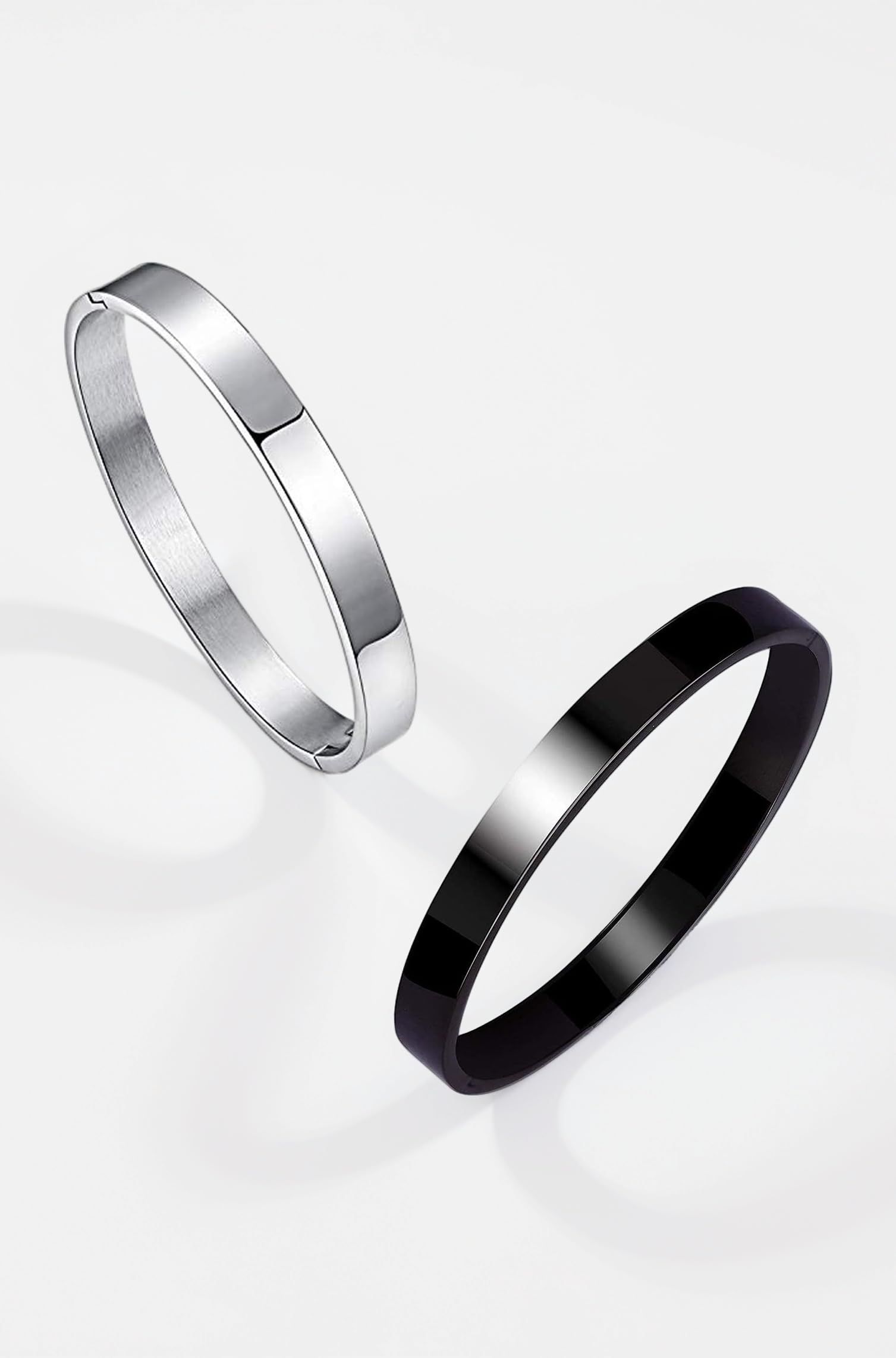 okos Men's Fashion Jewellery High Polished Stylish Stainless Steel Full Kada Style Bracelet For Boys and Men BR1000049