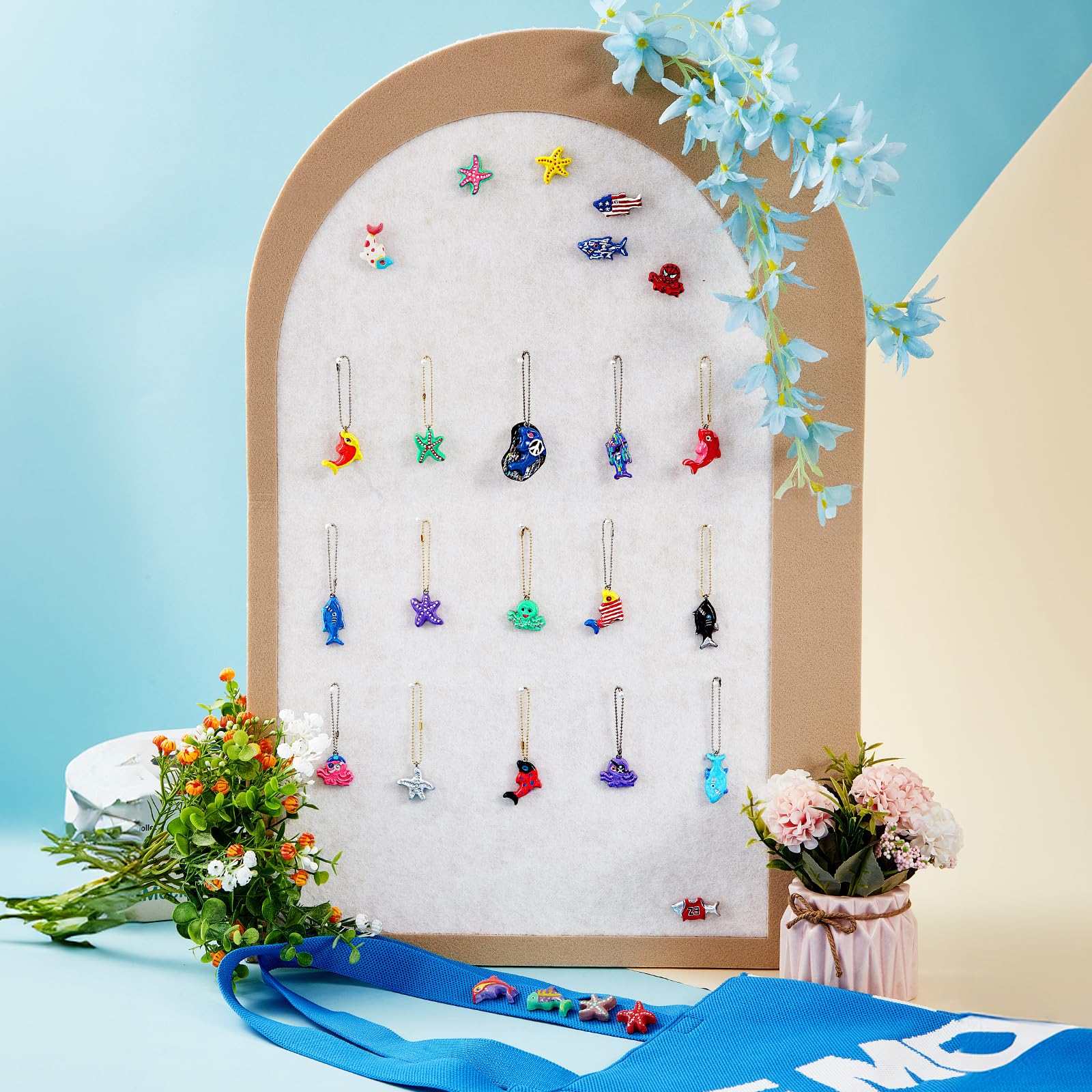 DINOVAT Air Dry Clay Pottery Kit for Adults - DIY Craft Kit Includes:500gClay, 13 Acrylic Paint Pens,Clay Mold,GlossVarnish,Tools & Step-by-Step – Perfect for Pendants, Brooches