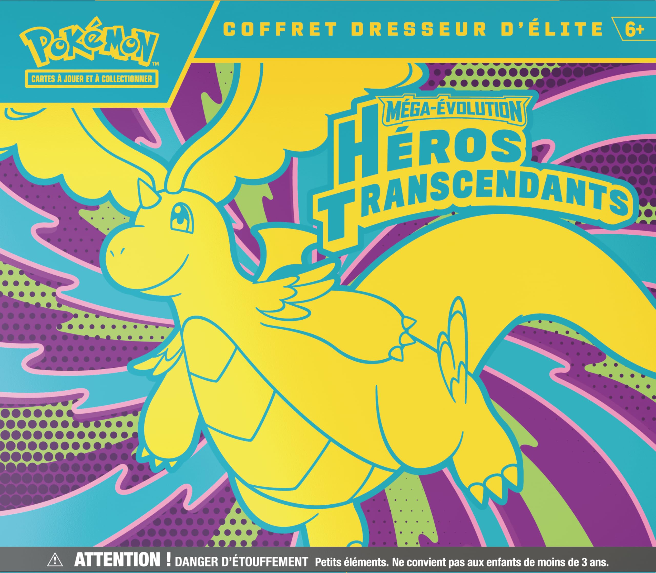Pokémon : Coffret Dresseur d’élite Méga-Évolution – Héros Transcendants (1 Carte Promo entièrement illustrée, 9 boosters et des Accessoires de Jeu Premium)