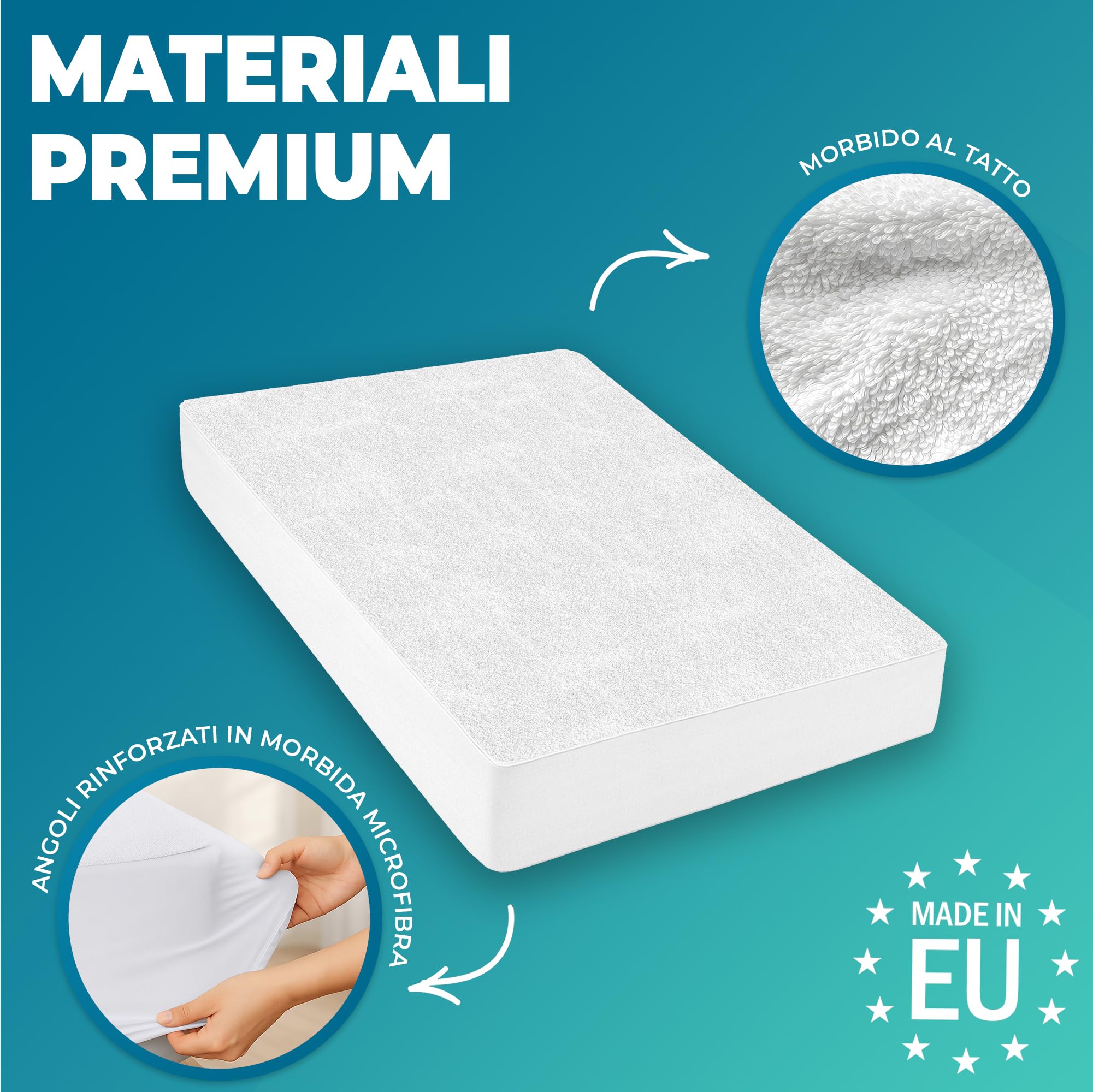 Flowen Coprimaterasso Impermeabile per Next to Me Salvapipi per culle Cosleeping 50x83cm 2pz per Kinderkraft Uno Cullami Cam Lenzuolo in Cotone Cerata Salva Materasso Traversa Traspirante Antiacaro