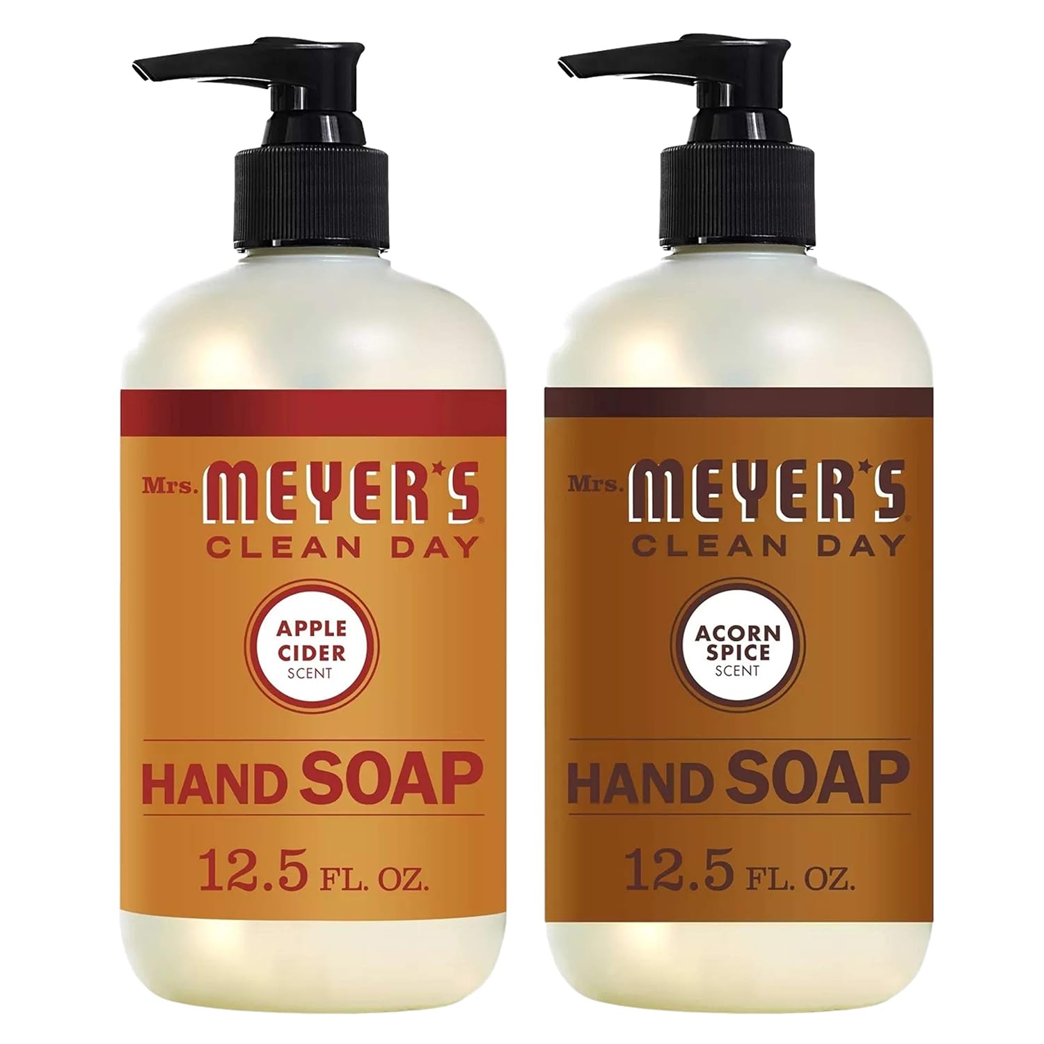 MRS. MEYER'S CLEAN DAY Hand Soap Apple Cider Bundle With Acorn Spice 12.5 Fl Oz (2