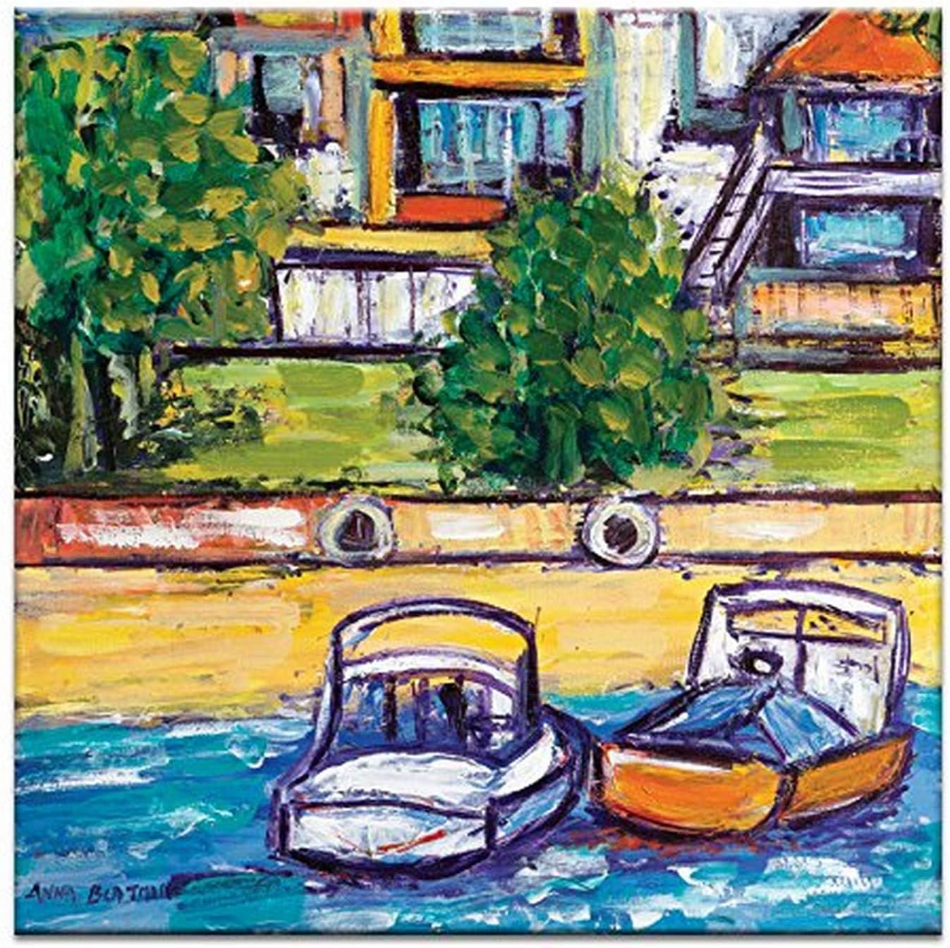 Artist Lane 106ABG P2643 Boats Canvas Artwork by Anna