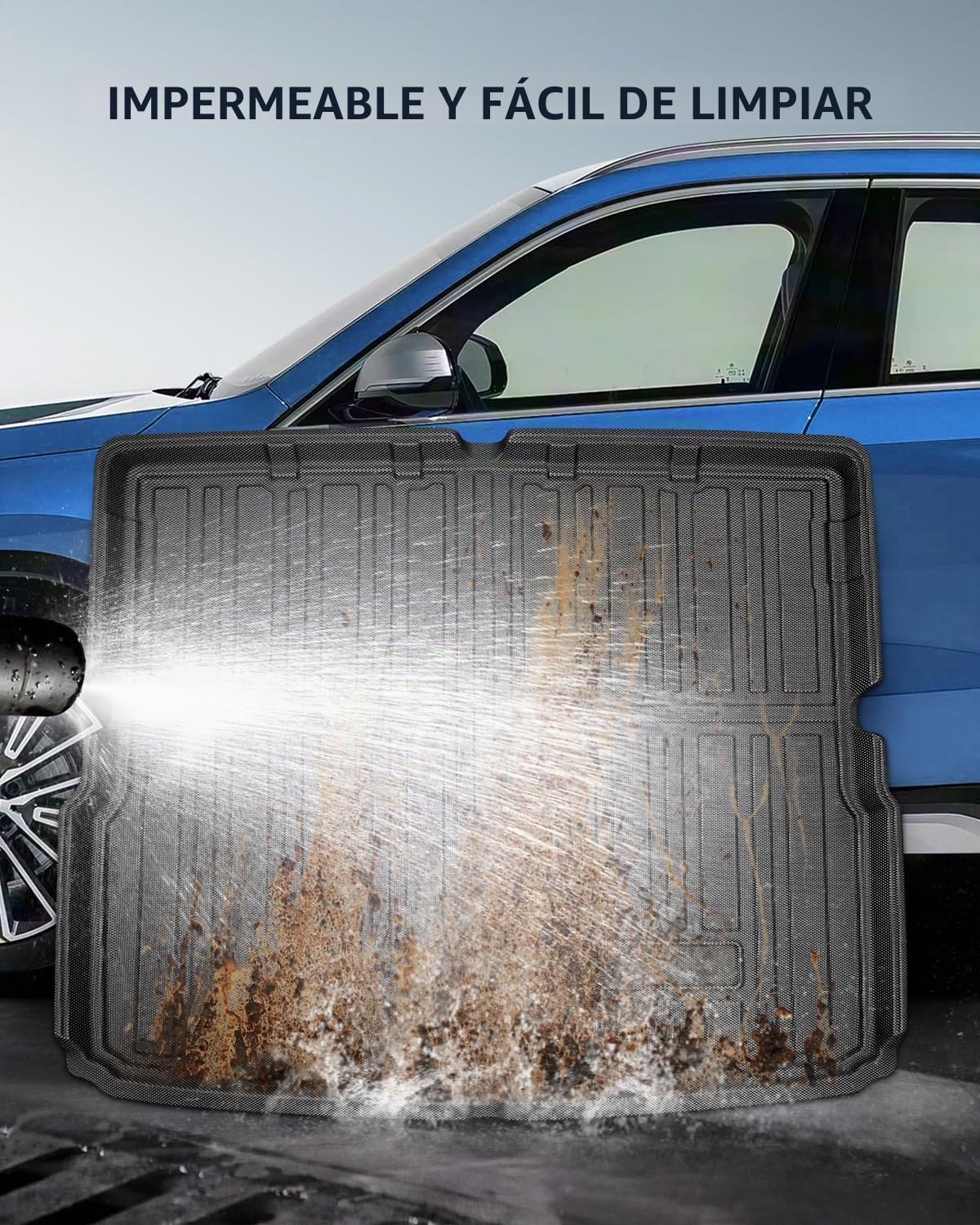 TPE Alfombrillas Maletero para BMW X1 MHEV PHEV / iX1 EV 2023-2026 | Alfombras Maletero Originales, Protector Maletero Antideslizantes e Impermeables, Funda Maletero con Bordes Elevados
