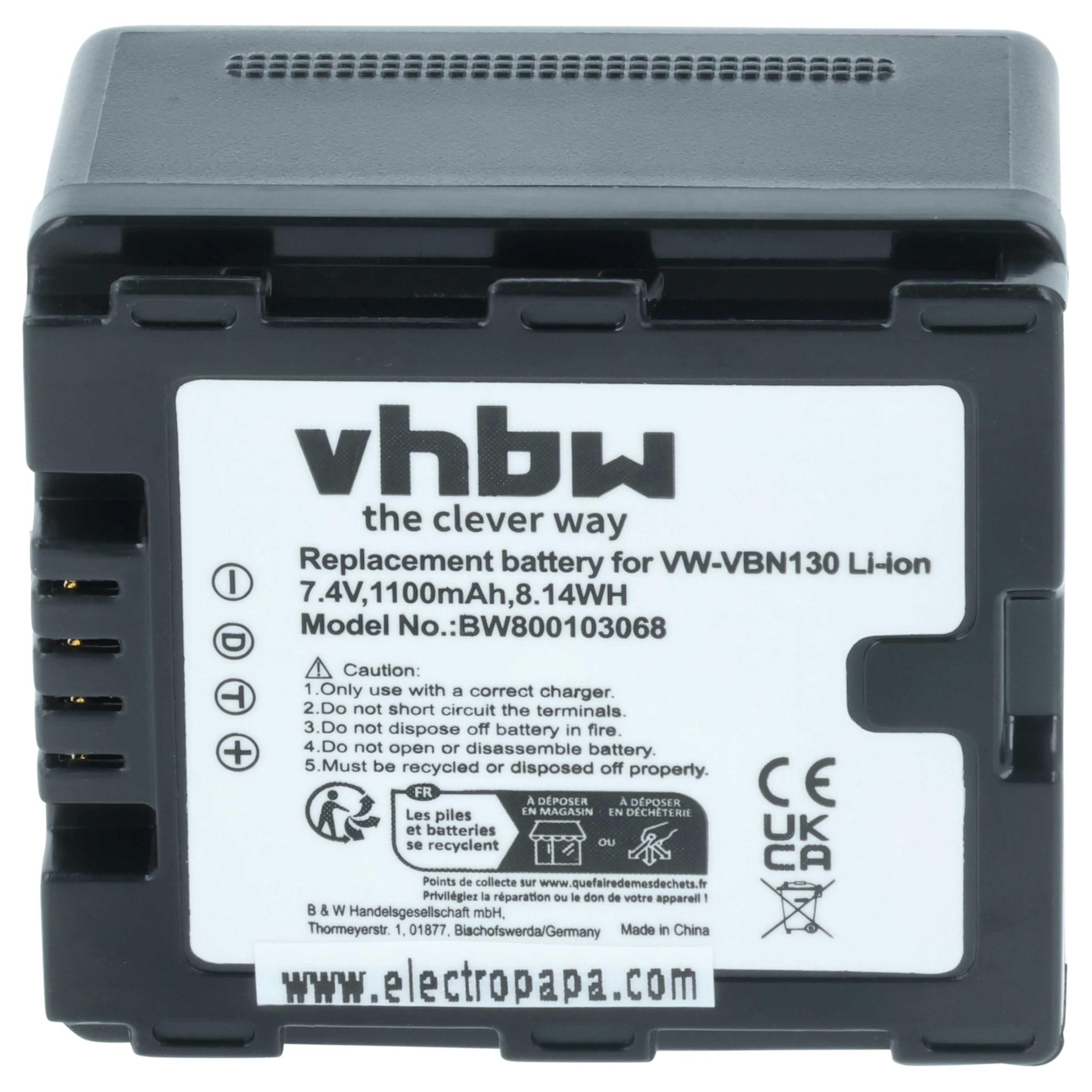 vhbw 2X Akku kompatibel mit Panasonic HC-X909