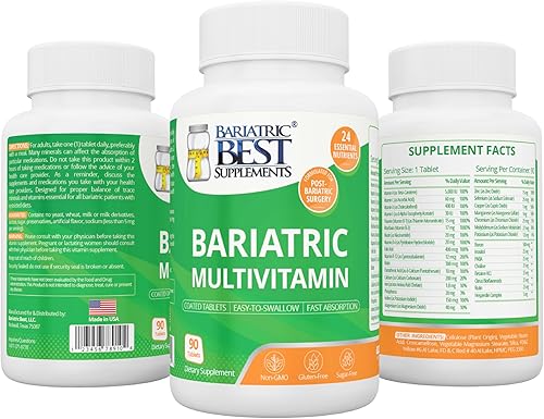 Miniatura 9 de Las mejores tabletas multivitamínicas bariátricas, para cirugía postbariátrica, bypass gástrico y manga, fórmula fácilmente disoluble para una