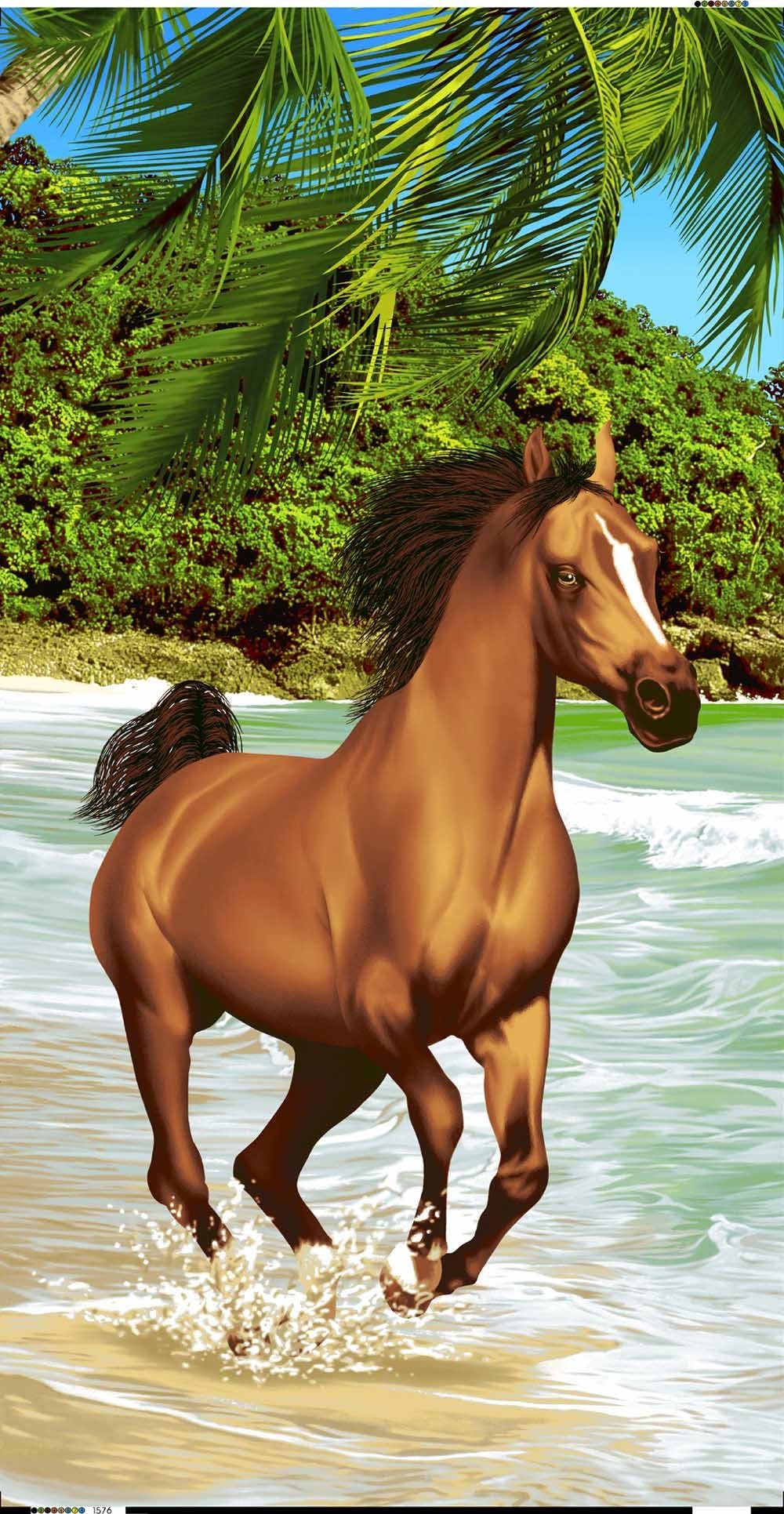 Horse towel Beach Towel On Beach Secretariat Portrait Beach Towel Luxury Cotton Horse Beach Towel 100% Cotton