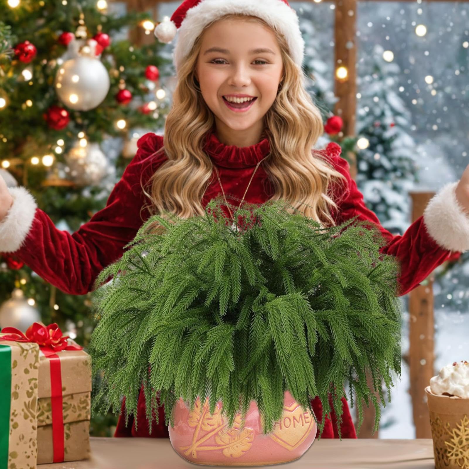 Tannenzweig, 12X Realistischer Künstlicher Weihnachtszweig, Weihnachtsbaumschmuck Tannenzweige, Realistische Künstliche zum Basteln