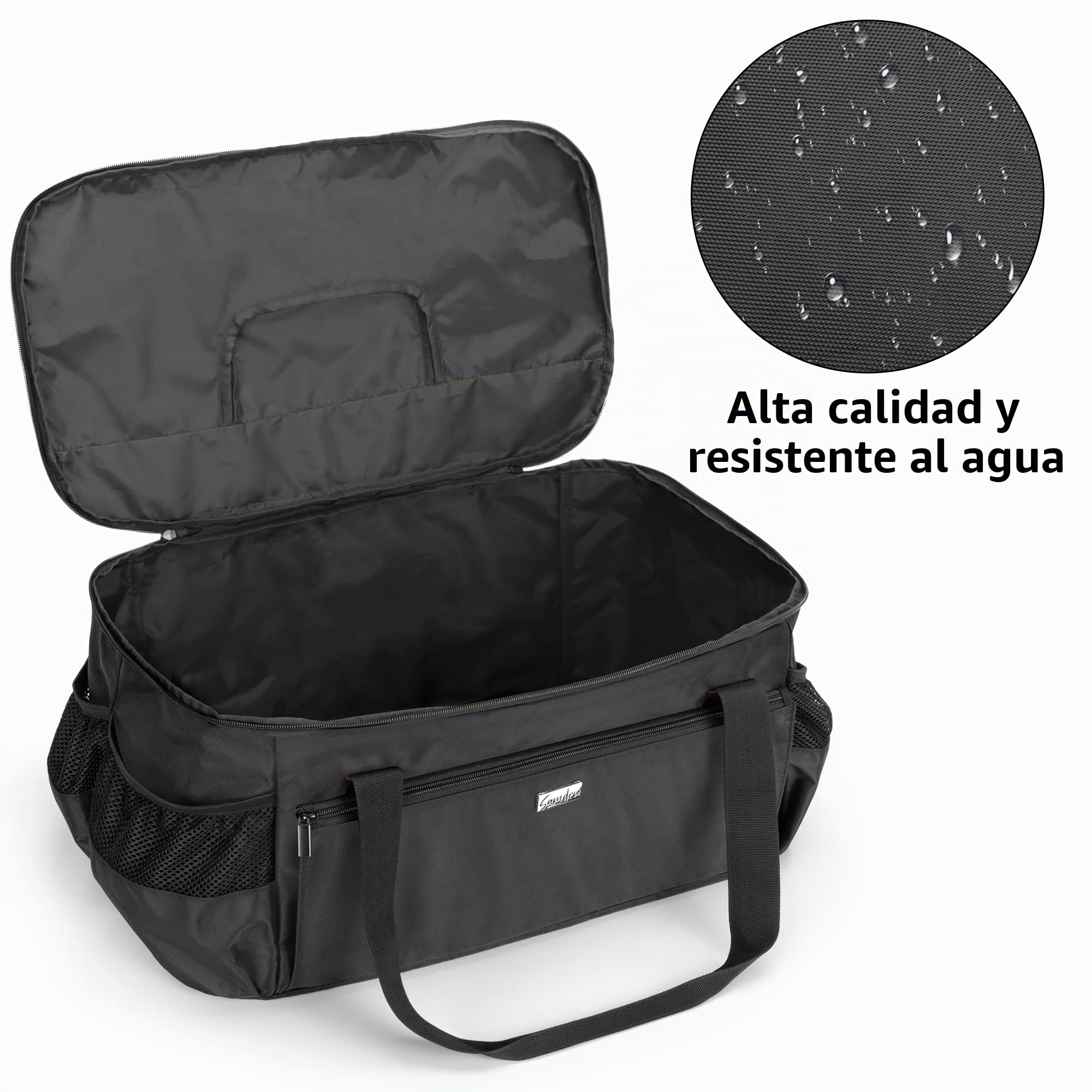 SAMDEW Funda para Parrilla de Exterior, Solo la Funda (Diseño Patentado) | Bolsa de Transporte para Parrilla Portátil, Compatible con Las Parrillas de Gas Weber 1141056 y Weber 1141001 Go-Anywhere
