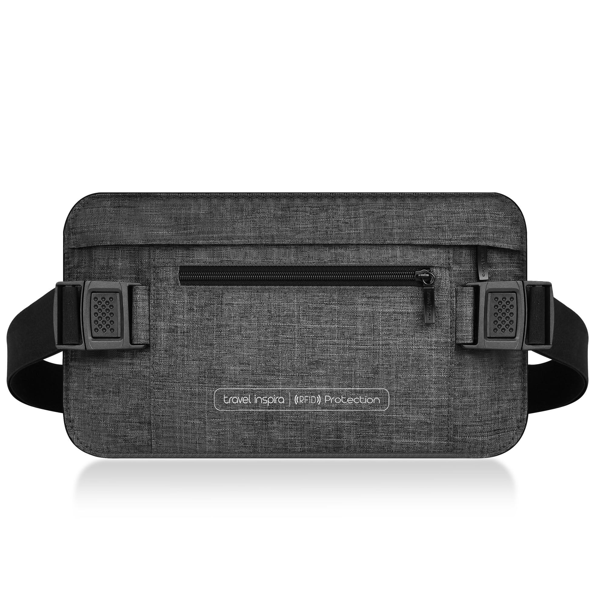travel inspira Geldgürtel mit RFID-Blockierung Flache Bauchtasche | RFID-Schutz Diebstahlsich Verstellbar Unsichtbar Ultraflach Geldversteck am Körper Reise-Gadgets