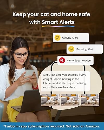 Miniatura 3 de Furbo [Nueva Mini Cámara 360° + Mini Cam [Nueva Suscripción Requerida en la Configuración] (Paquete de 2 Cámaras Suscripción Nanny Pro): Alertas