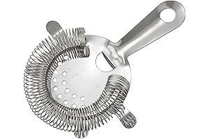 Stainless Steel 4-Prong Cocktail Drink Strainer