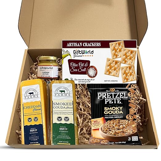 Cheese Gift Basket Bundle- 5 Gourmet Products Gift Basket