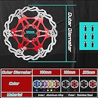 Vista 5 de BUCKLOS Rotor de freno de disco flotante de 6.299 in, 7.087 in y 7.992 in, rotores de frenos MTB de acero inoxidable con 6 pernos, rotor de disco