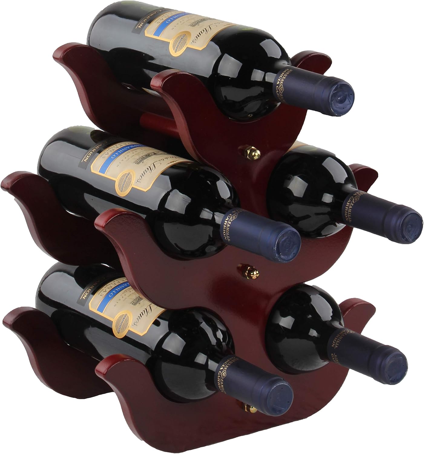 Cherish Wood Wine Rack, Freestanding Countertop Wine Bottle