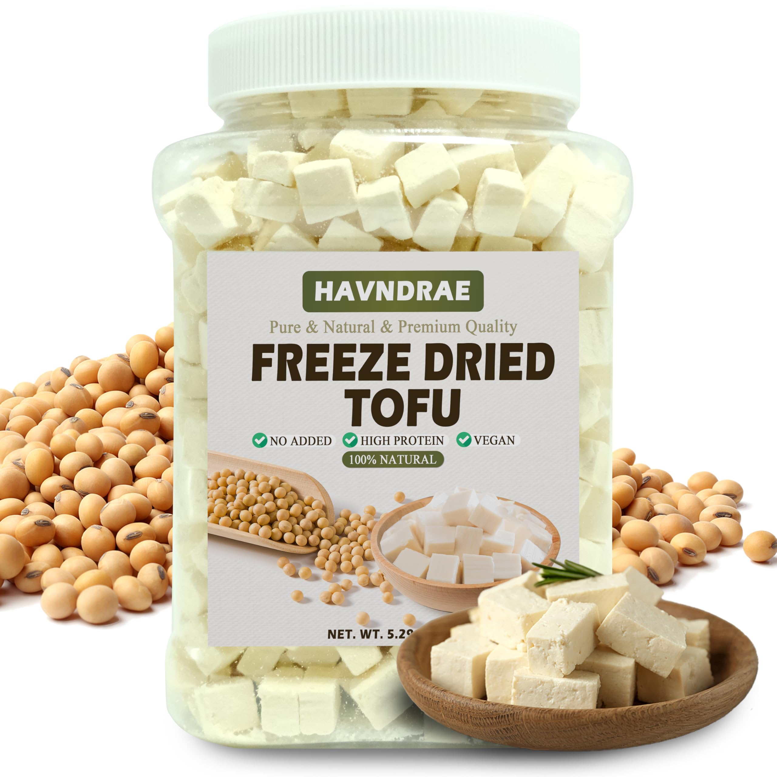 Amazon.com: 5.29oz Freeze Dried Tofu Cubes – 1cm Bite-Sized High