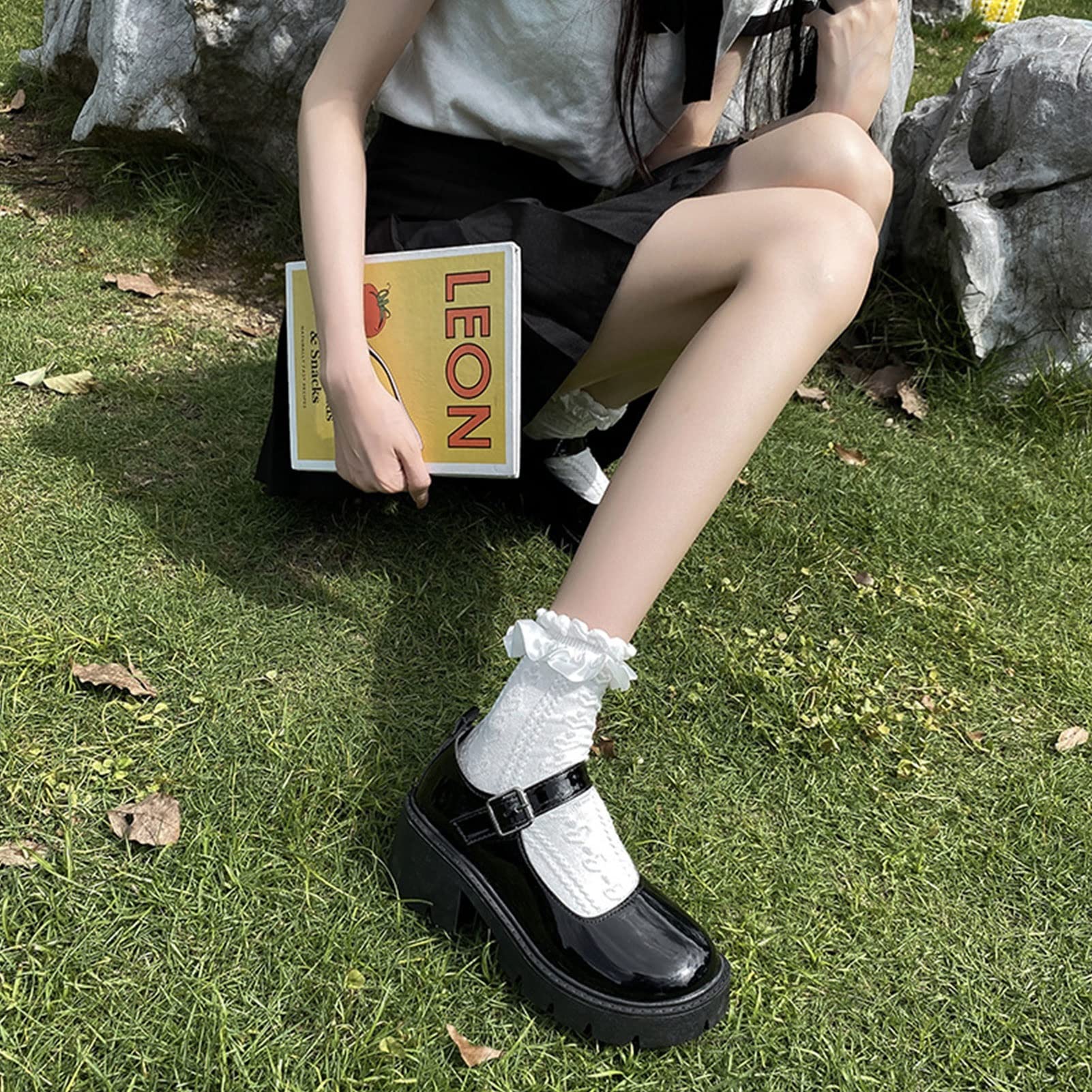 ローファー・オックスフォード MAC MOC Donna Chunky Mary Jane 5cm Mac Moc] Donna Chunky Maryjane 5cm (2 Color) *Made in Korea
