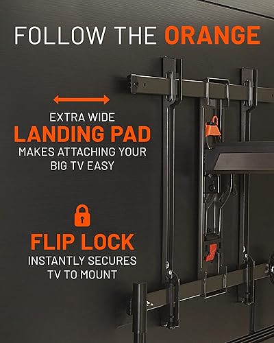 Miniatura 5 de ECHOGEAR Soporte de pared XL para TV de movimiento completo, soporte universal para televisores grandes de hasta 90 pulgadas - Articualtion suave y