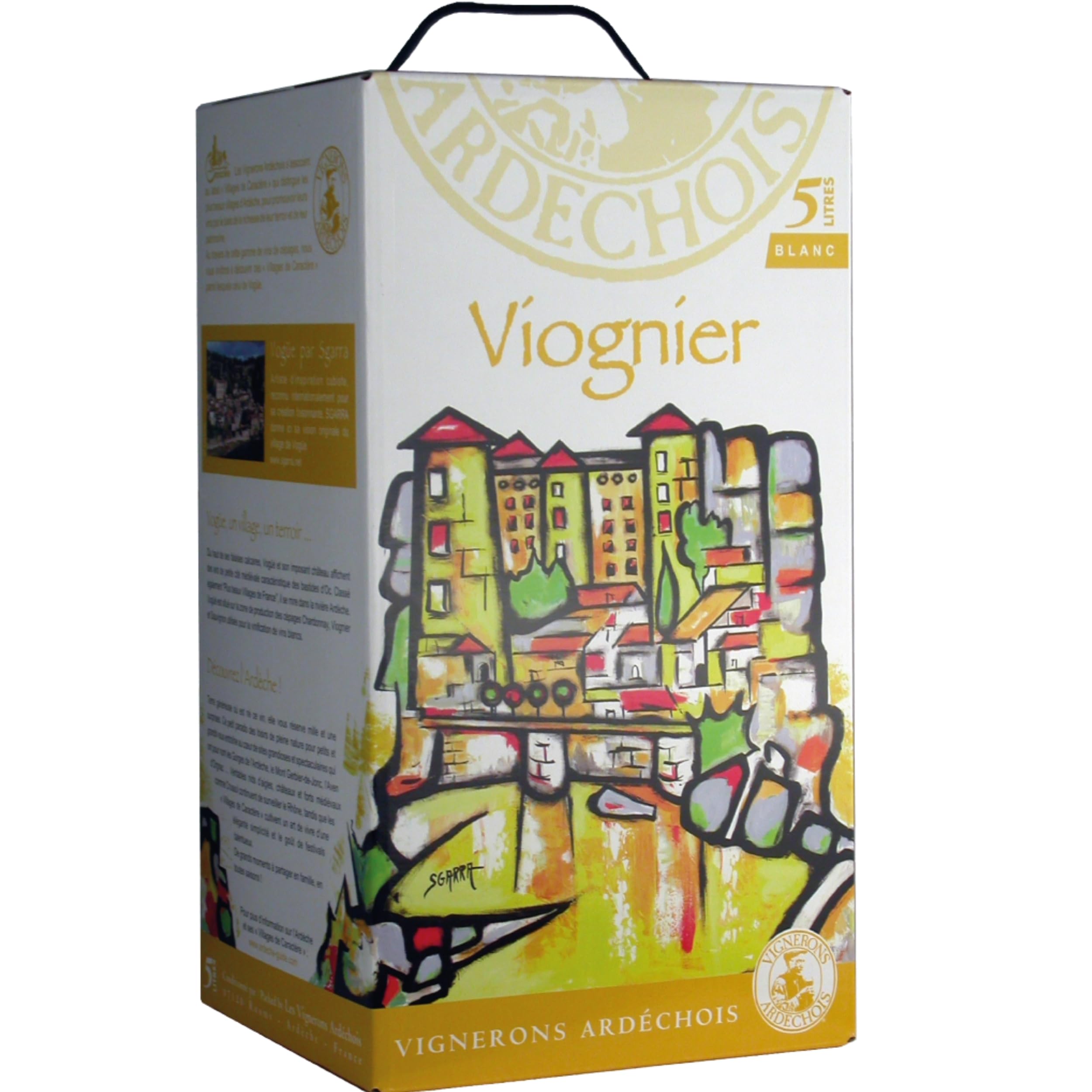 BIB Cubi Bag-in-Box Viognier - Blanc - 5L - Vignerons Ardechois