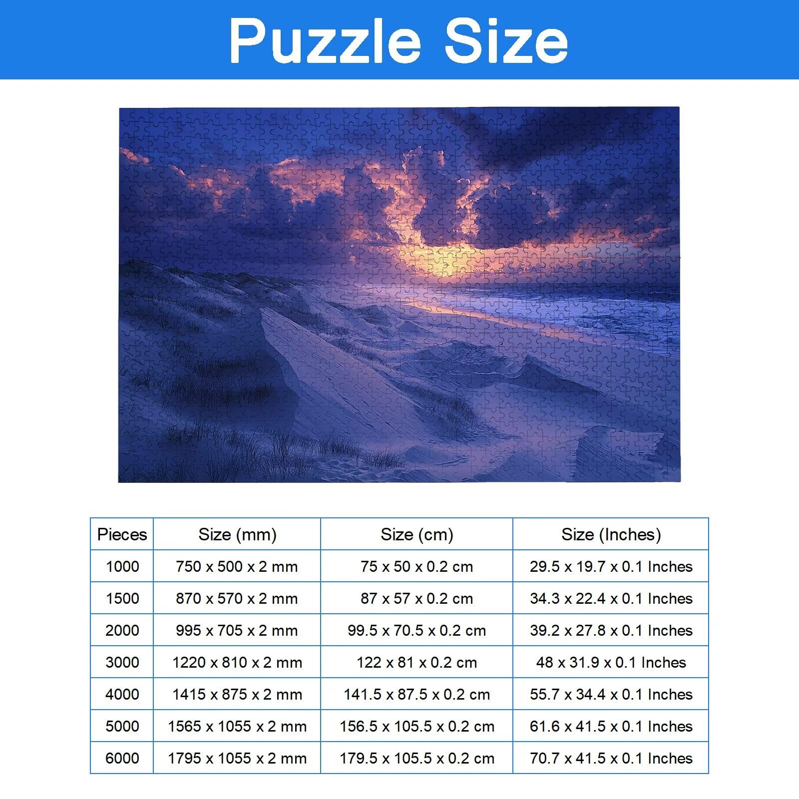 Puzzle 2000 Piezas Adultos, Puzzle Paisaje con Exquisita Caja de Embalaje, 2000 Piezas Rompecabezas Desafiante para Adultos, Rompecabezas Playa para Toda la Familia, Regalo Mujer y Hombres, -7890