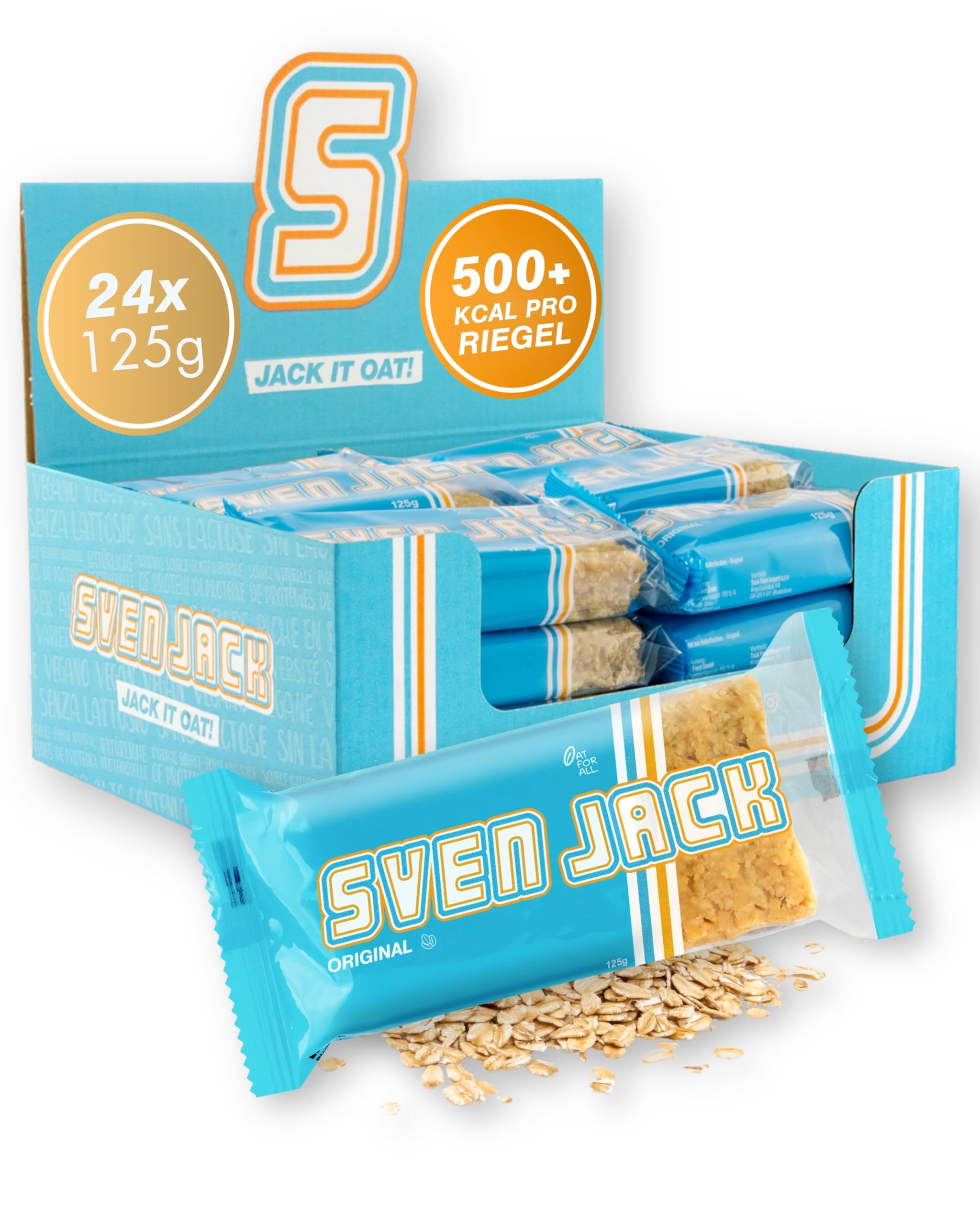 Sven Jack (Energy Cake) - Original - Der original Ausdauer & Energie Riegel mit langkettigen Kohlenhydraten für viel Power mit Protein & weniger Zucker - Haferflocken Sattmacher & Fitnesssack