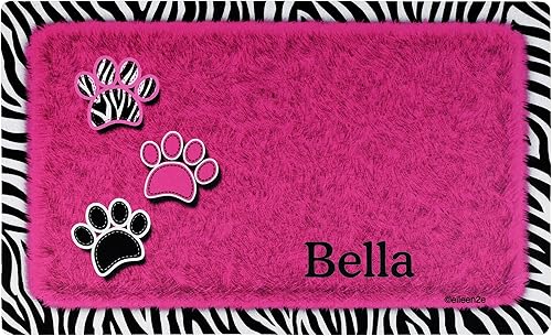 Miniatura 1 de Drymate Mantel individual personalizado para tazón de mascotas, tapete personalizado de alimentación de alimentos para perros y gatos, tela