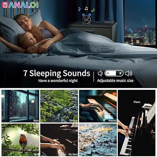 Miniatura 4 de Reloj despertador para niños con luz nocturna, OK to Wake Clock para niños, reloj de permanencia en la cama y entrenamiento para dormir,