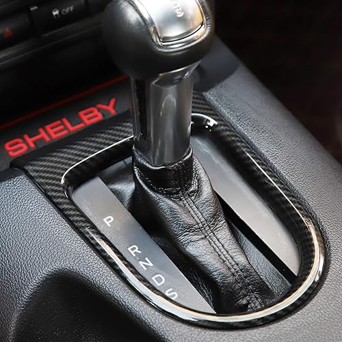 Miniatura 7 de RT-TCZ Cubierta del marco del panel de cambio de marchas, accesorios adhesivos compatibles con Ford Mustang 2015 2016 2017 2018 2019 2020 2021 2022