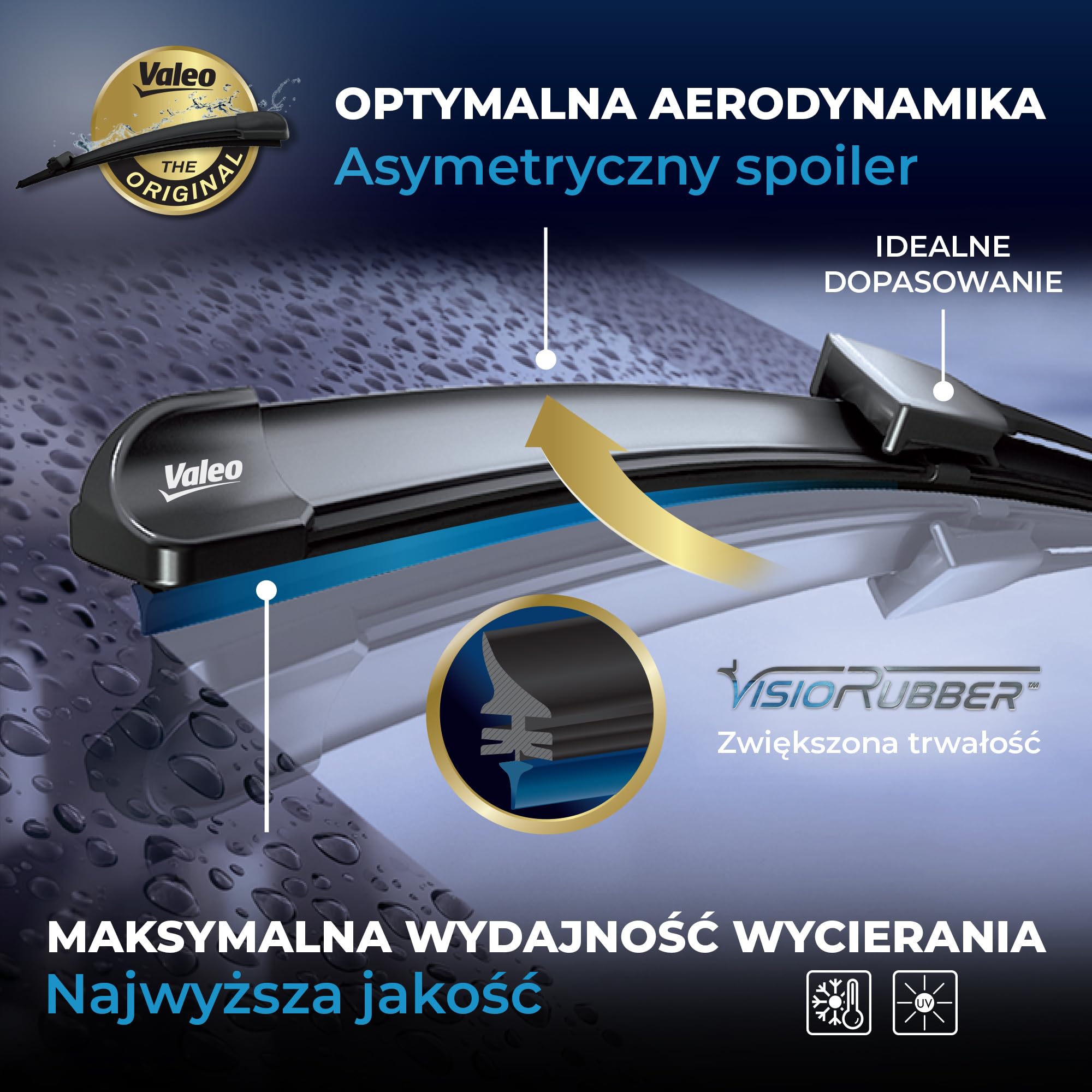 VALEO Silencio Wycieraczki - VF374 - Zestaw Wydajnych, Zapewniajacych Doskonala Widocznosc na Drodze, latwych w Montazu Oryginalnych Plaskich Wycieraczek 600mm/380mm - Przód - Zestaw 2 szt. - 574474