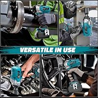 Ecarke 1360 Nm Akkumulátoros Ütvecsavarozó, Makita 18V Kompatibilis, Kefe Nélküli 1/2" Kerékanya Lazító LED Világítással, Állványszereléshez 7