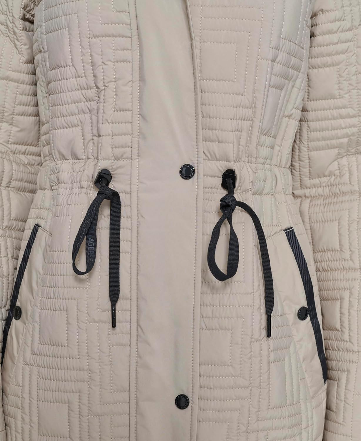 KARL LAGERFELD womens Quilted Anorak Jacket