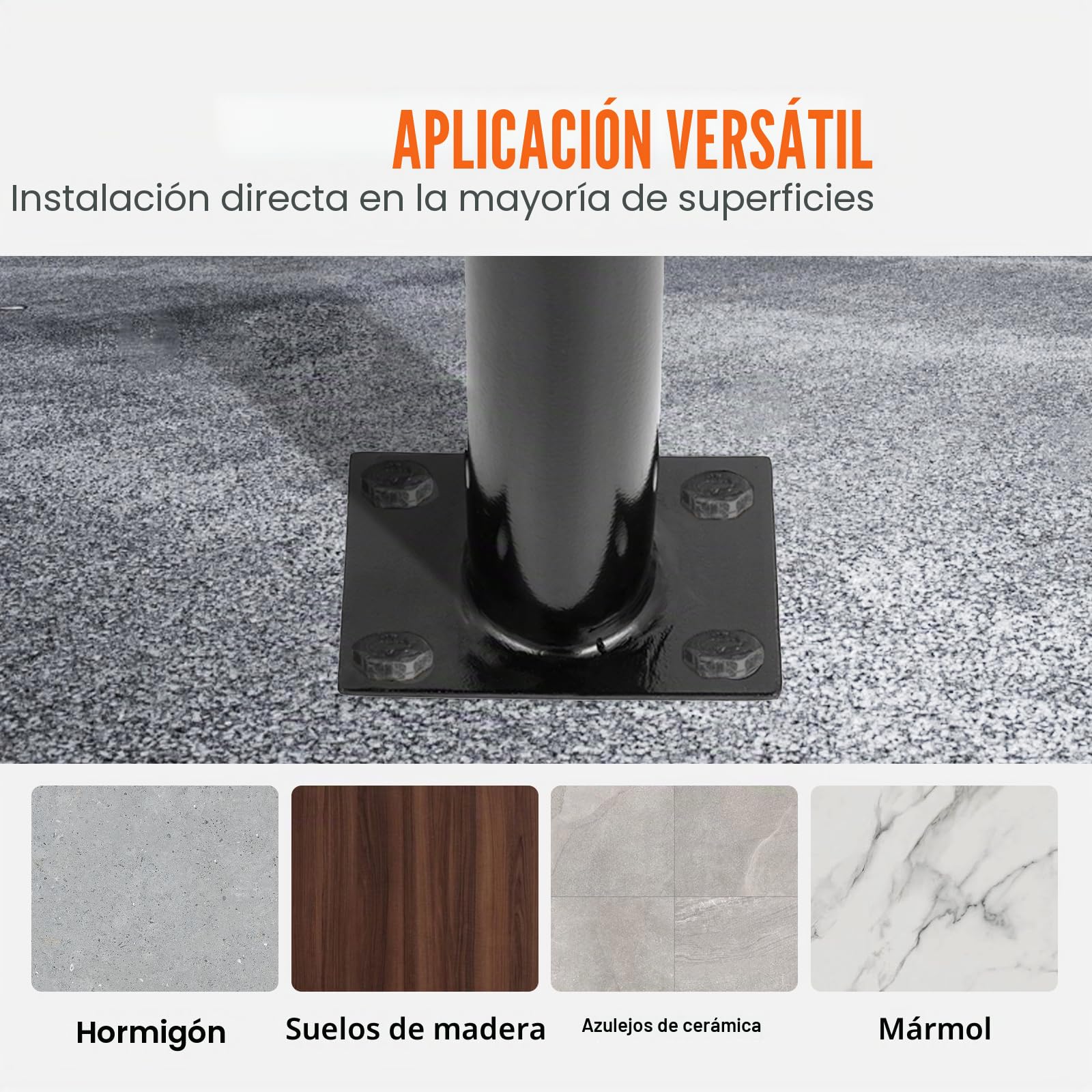 Happybuy Pasamanos Escalera 45.7 cm Barandilla Escalera 45.7 cm Pasamanos para Escaleras Pasamanos de Pared Montaje en Pared Hierro Forjado Color Negro 2 Pasos
