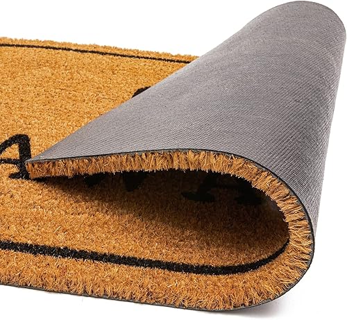 Miniatura 4 de Juvale Felpudo para puerta delantera, divertido tapete de bienvenida para porche o patio al aire libre, fibra de coco natural (17 x 30 pulgadas)