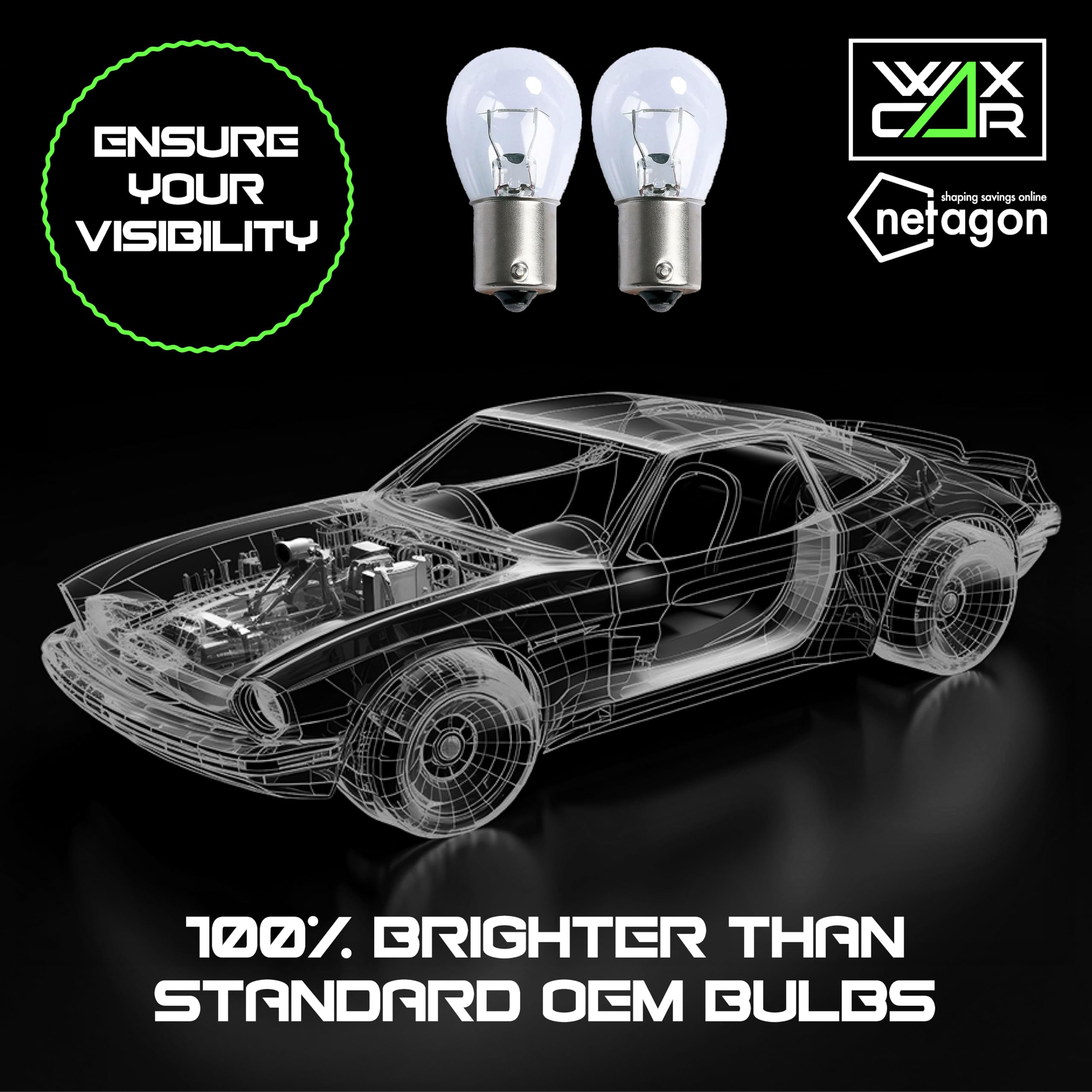 Vehicle Light Bulbs, Multi-Purpose for Tail, Brake, Fog, Indicator, Reverse Lights, 10 Pack, Universal Fit, Halogen, 21W, Compatible with Car, Van, Trailer, Truck, Bike (382 (10 Pack)) — view 6