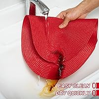 Vista 4 de AHHFSMEI Placemats Set of 6 for Dining Table Washable Woven Non-Slip 18x12 inches Placemat Heat-Resistant Durable Table Mats for Dining Table Easy