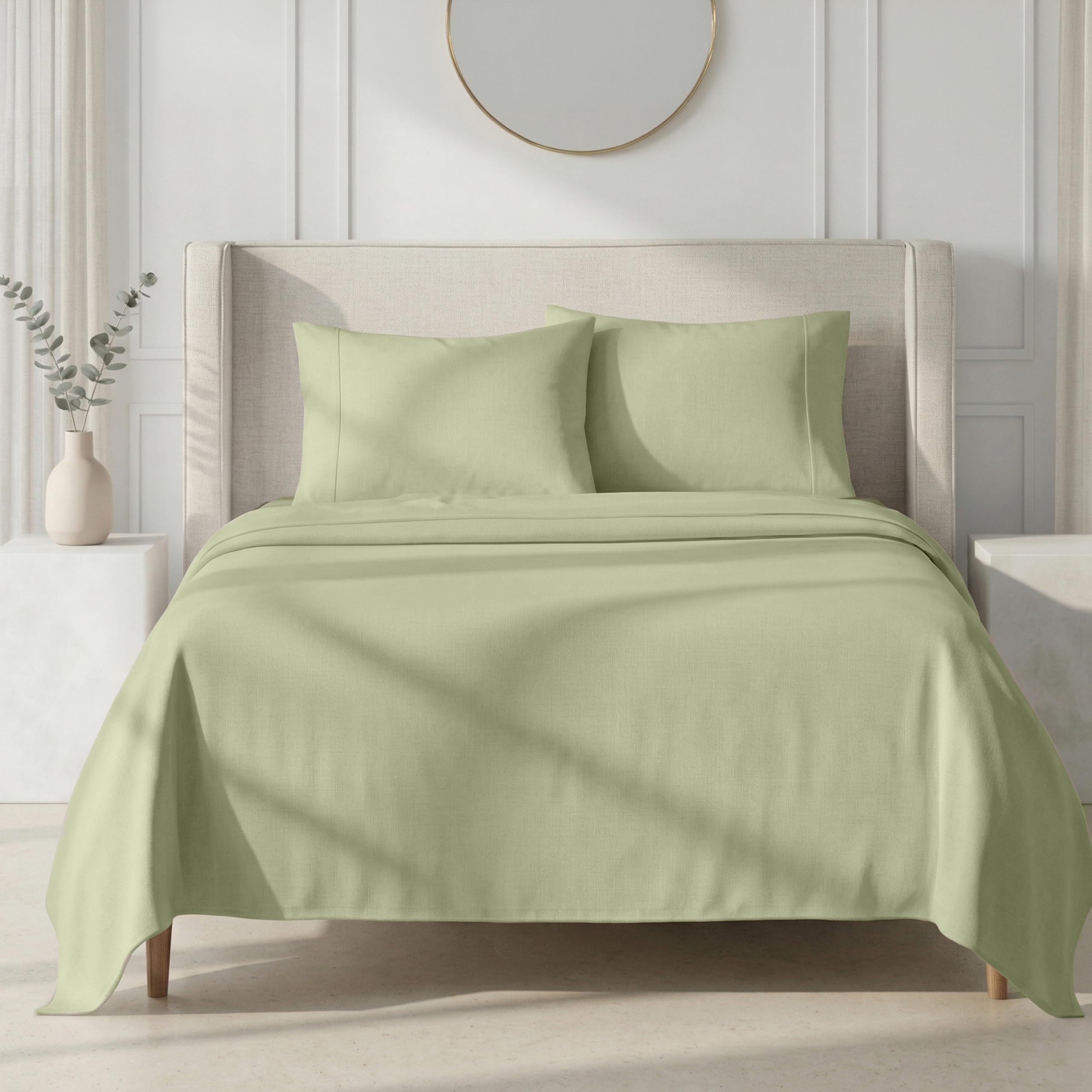 California Design Den Thick and Natural 100 Cotton Bedsheets Queen Size Bed Set - 1000 Thread Count Sheets
