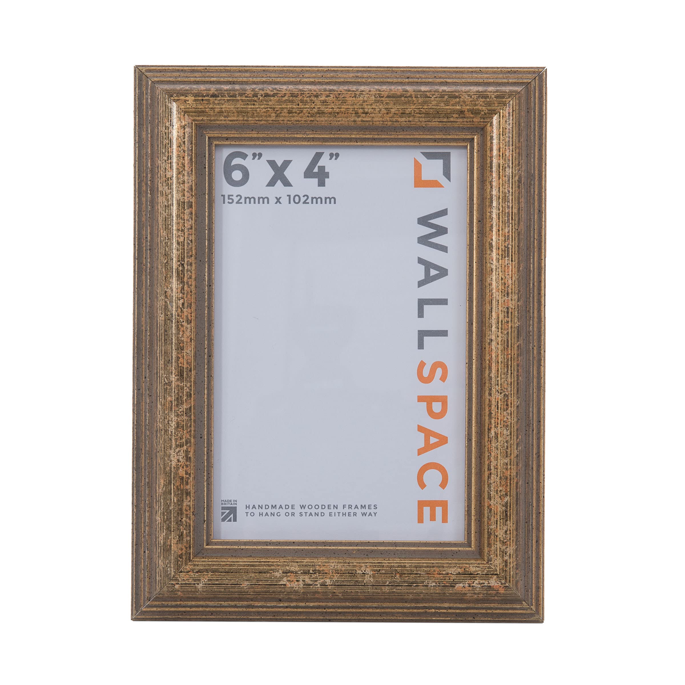 Wall Space Antique 6x4 Gold Picture Frame, Antique Gold - Image 3