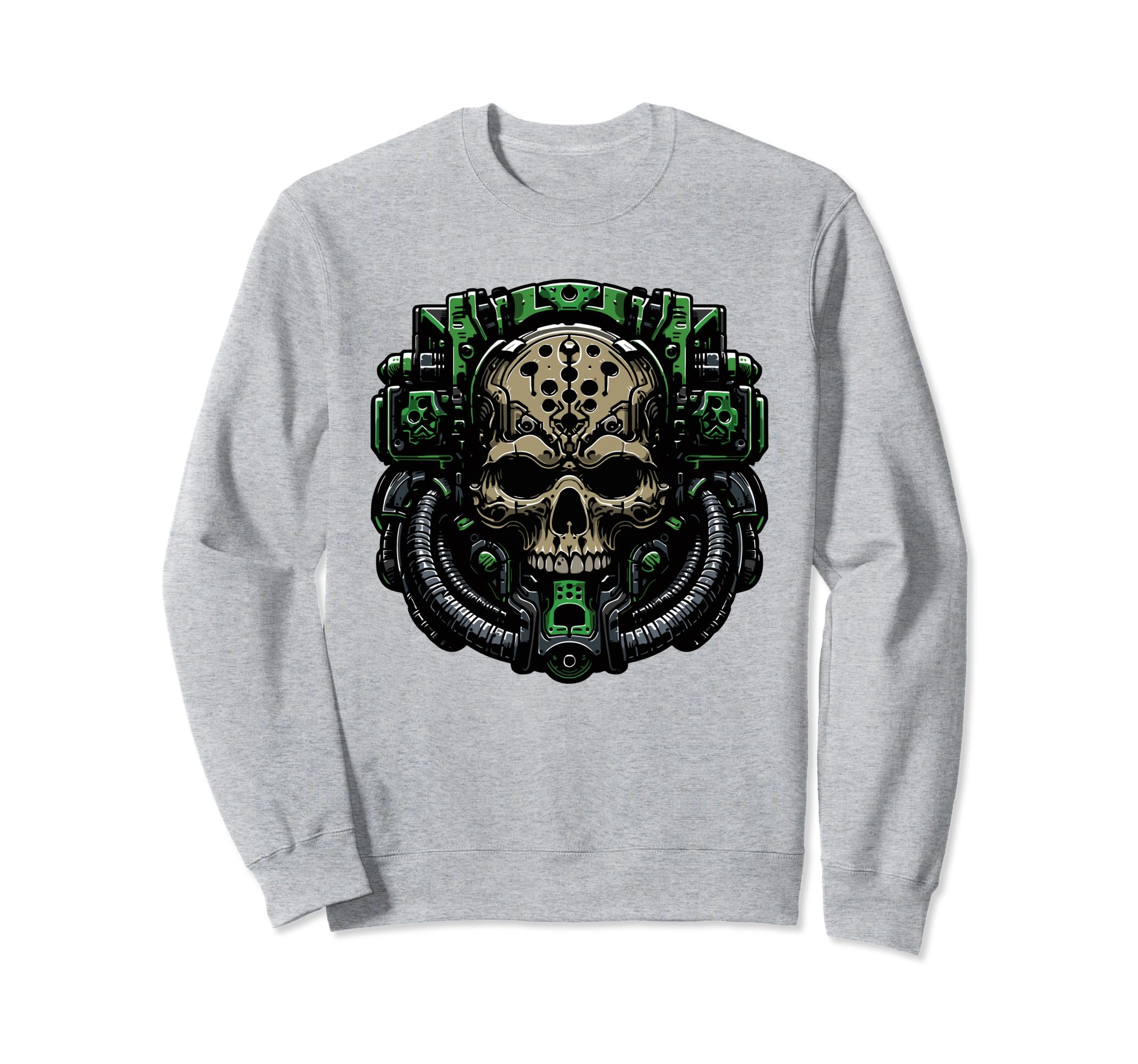 Tech Skull Futuristic Mechanical Skull Bot Future Technology Sweatshirt