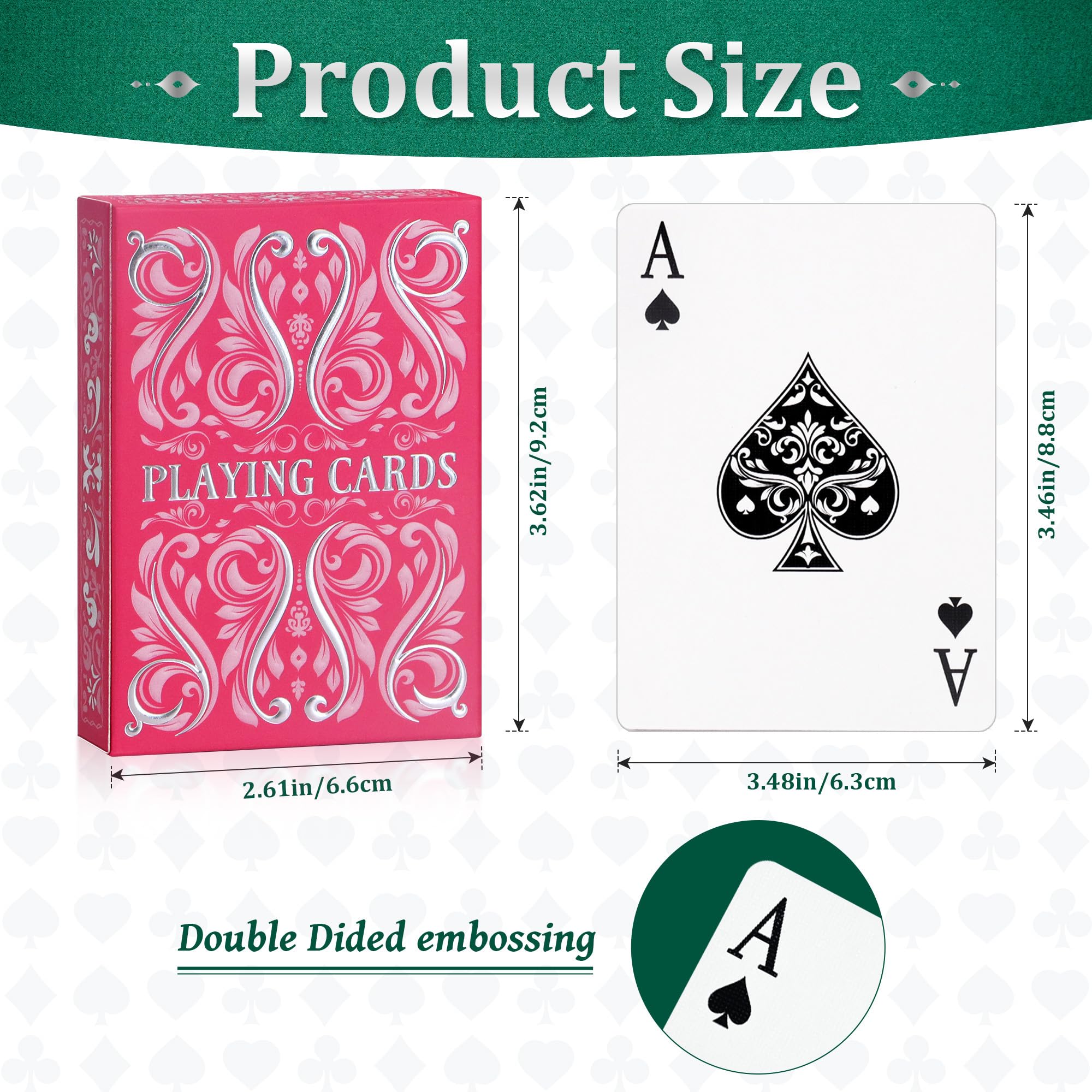 Aomaic Playing Cards 2 Pack Standard Index Playing Card Premium Poker Set Card Games for Adults Deck of Playing Cards for Travel Camping Family Games Night Party Games - Image 2