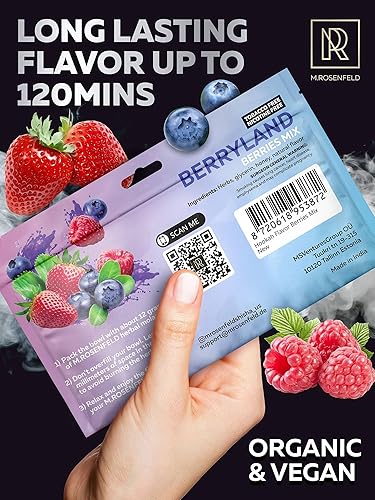 Miniatura 17 de Sabor a cachimba Blueberry Mint Herbal Blue Mist - 2.8 onzas - 2.82 oz de cachimba shisha sin tabaco melaza cachimba tabaco y nicotina Shisha sin